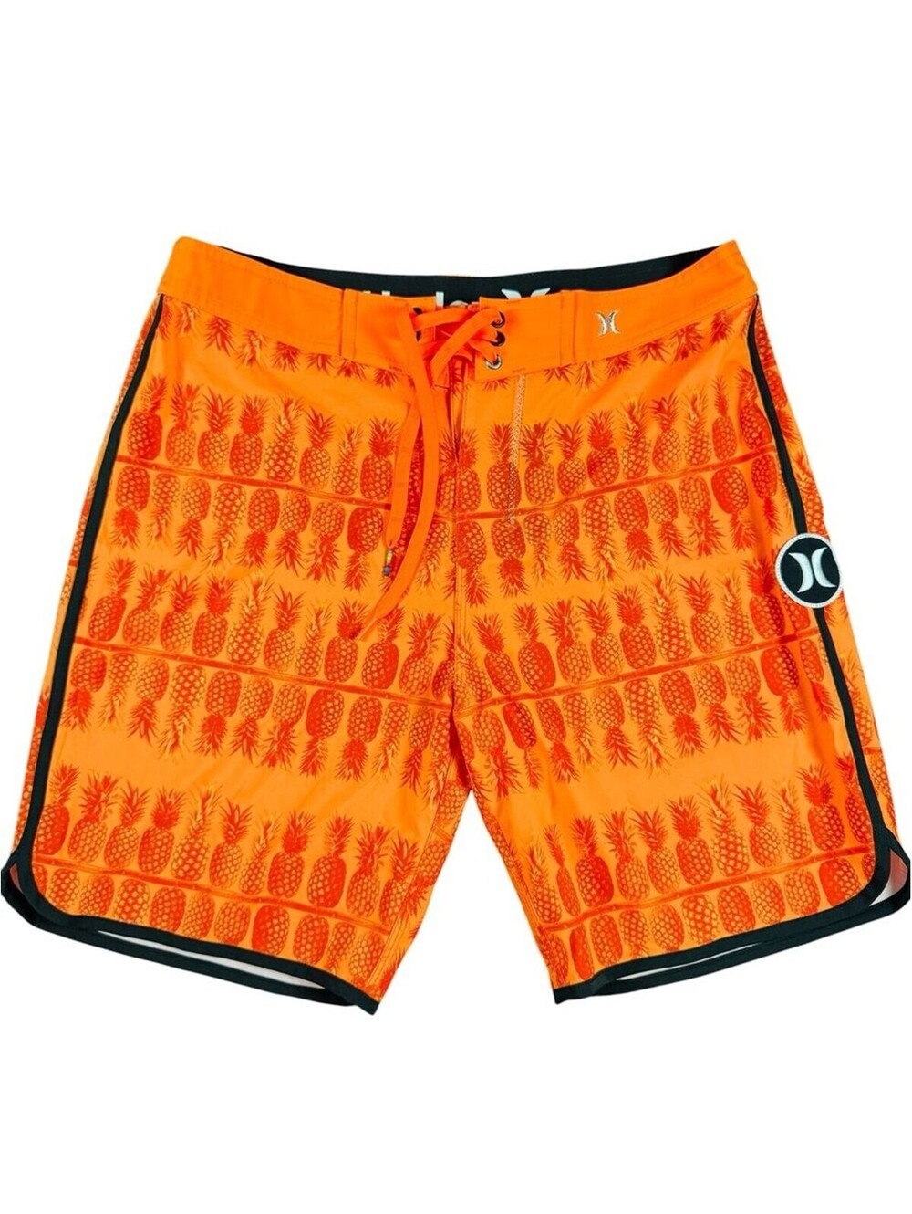 Hurley Phantom Pineapple Board Shorts Mens 30 Neon Orange Surf Swim Trunks Beach